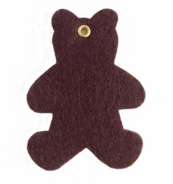 Artemio Felt Ornament - Bear - Dark Brown