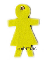 Artemio Felt Ornament - Girl - Green