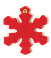 Artemio Felt Ornament - Snowflake - Red
