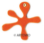 Artemio Felt Ornament - Splash - Orange