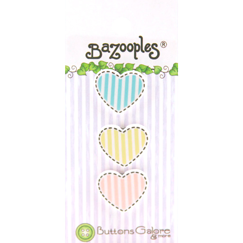 Bazooples Buttons - Hearts   Was £2.30