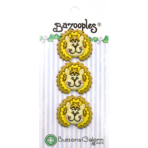 Bazooples Buttons - Lester The Lion  Was £2.30