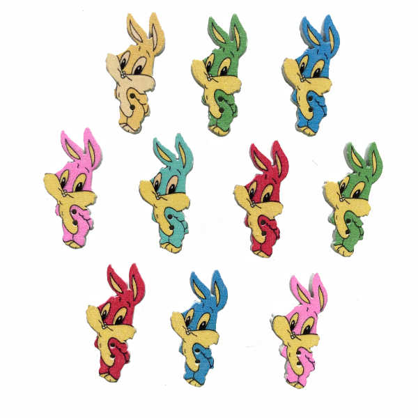 Bunny Wooden Buttons