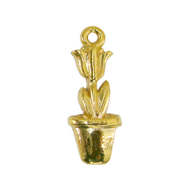 Charm - Tulip Pot - Gold