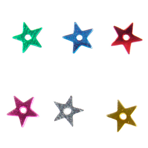 Flat Sequins - Tiny Multi-Coloured Stars