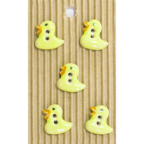 Incomparable Buttons - Yellow Ducks