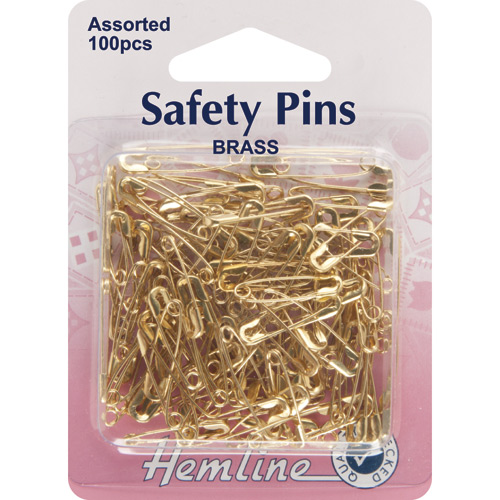 Safety Pins - Assorted Brass