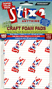 Stix2 Craft Foam Pads - 3mm Thick