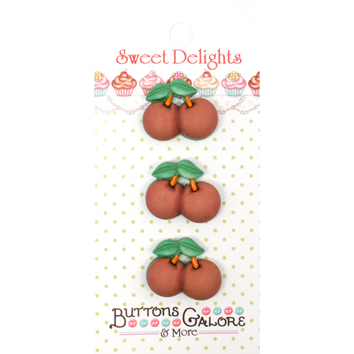 Sweet Delights Buttons - Cherries   Was £2.30