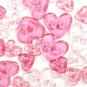 Trimits Mini Craft Buttons - Hearts - Clear Pink
