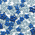 Trimits Mini Craft Buttons - Stars - Blue