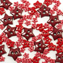 Trimits Mini Craft Buttons - Stars - Red