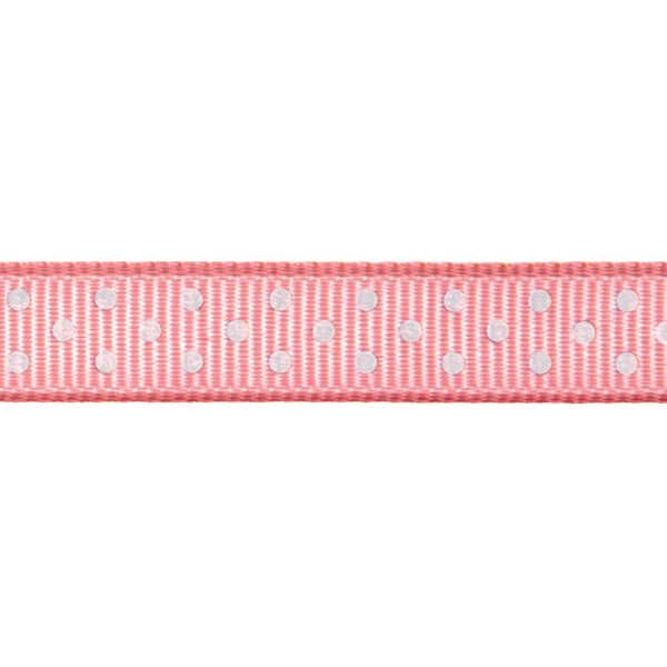 Grosgrain Ribbon - Spot - Baby Pink 6mm