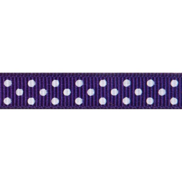 Grosgrain Ribbon - Spot - Dark Purple 6mm