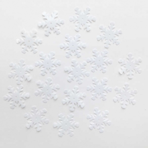 flat sequins - white snowflakes