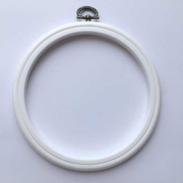 dmc round flexi hoop 5" white