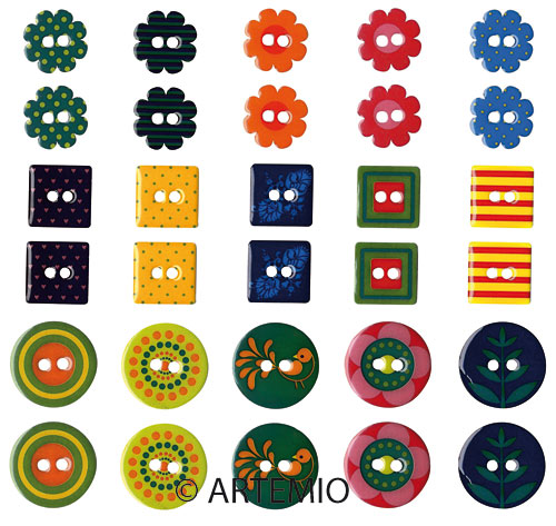 Artemio Epoxy Buttons - Brazil