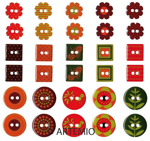 Artemio Epoxy Buttons - Italia