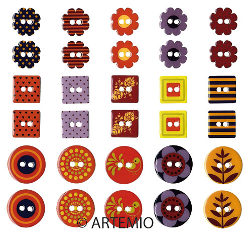 Artemio Epoxy Buttons - Mediterranean