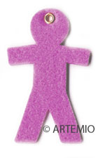 Artemio Felt Ornament - Boy - Purple