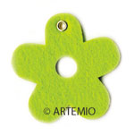 Artemio Felt Ornament - Flower - Green