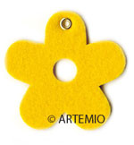 Artemio Felt Ornament - Flower - Yellow