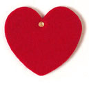Artemio Felt Ornament - Heart - Red