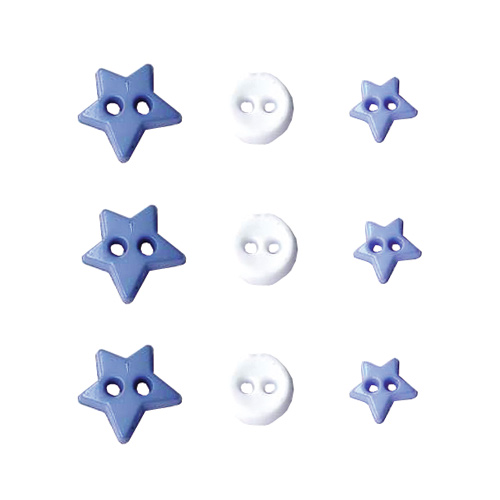 Artemio Mini Star Buttons - Boy