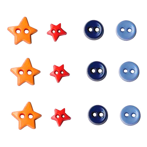 Artemio Mini Star Buttons - Sea