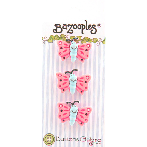 Bazooples Buttons - Butterflies