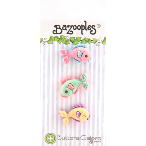 Bazooples Buttons - Multi Fish