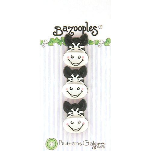 Bazooples Buttons - Zach The Zebra