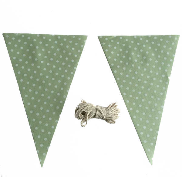 Bunting Kit - Green with White Spots