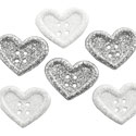 Button Pack - Chunky Wedding Hearts