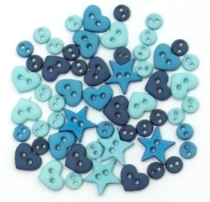 Button Pack - Micro Mini Shapes - Teal