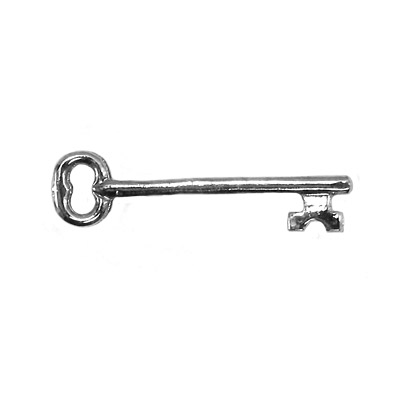 Charm - Key - Silver