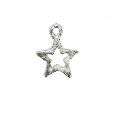 Charm - Open Star - Silver