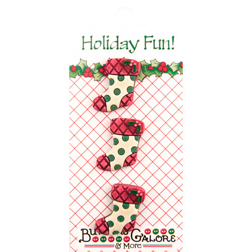 Christmas Buttons - Christmas Stockings