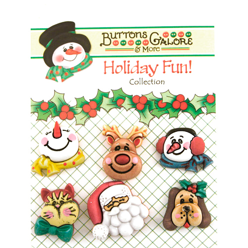 Christmas Buttons - Santa And Friends