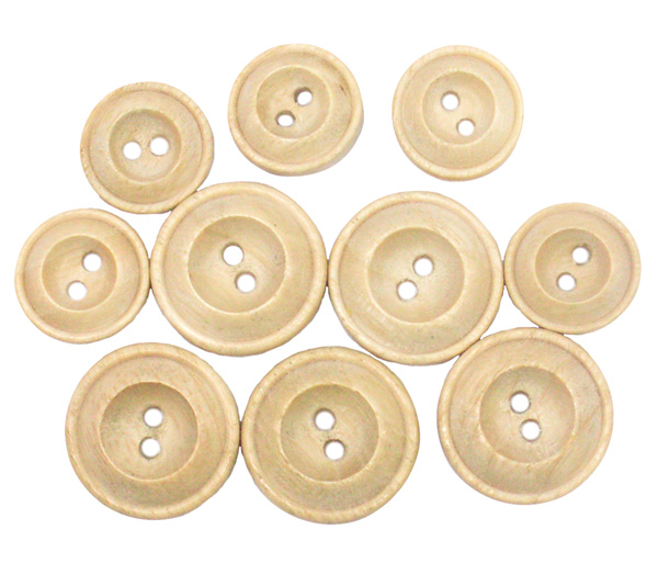 Craftime Wooden Buttons - Round