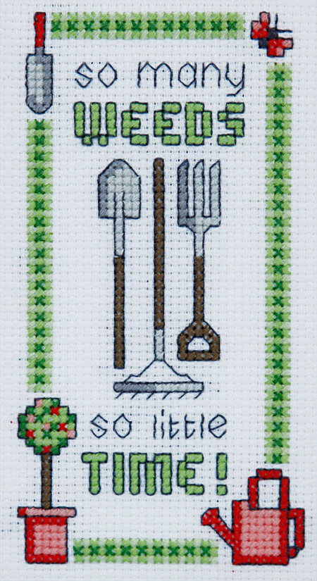 Cross Stitch Kit - Designed by Debbie Cripps - So Many Weeds   Was £8.00
