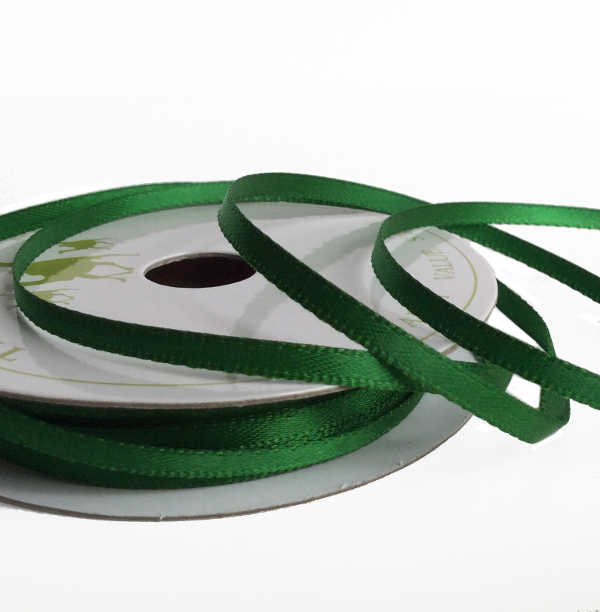 Double Faced Satin Ribbon - Green- 3mm