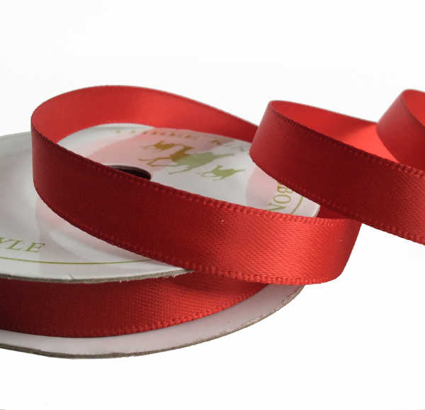 Double Faced Satin Ribbon - Red - 10mm