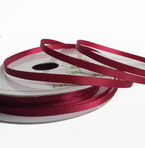 Double Faced Satin Ribbon - Wine - 3mm