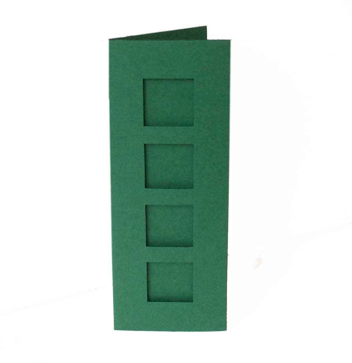 Double Fold Card Pack With Multiple Apertures - Deep Green