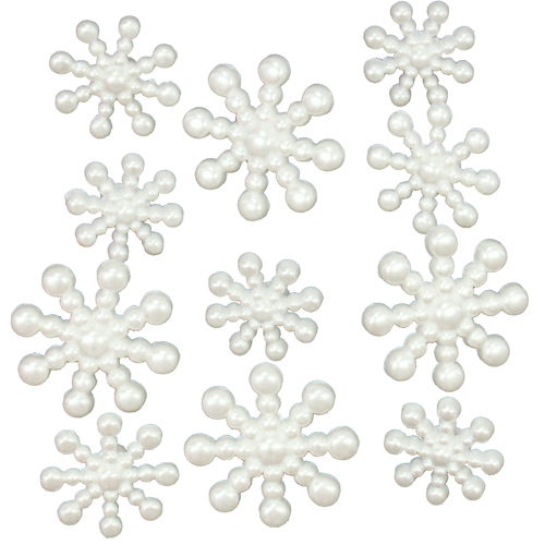 Embellishment Pack - Pearl Snowflakes