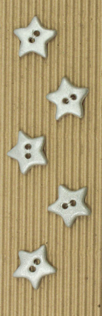 Incomparable Buttons - Silver Stars