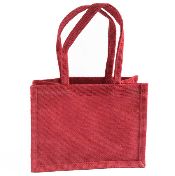 Jute Medium Gift Bag - Fuchsia Pink