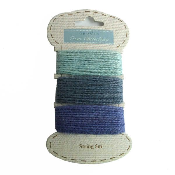 Jute String - Shades of Blue