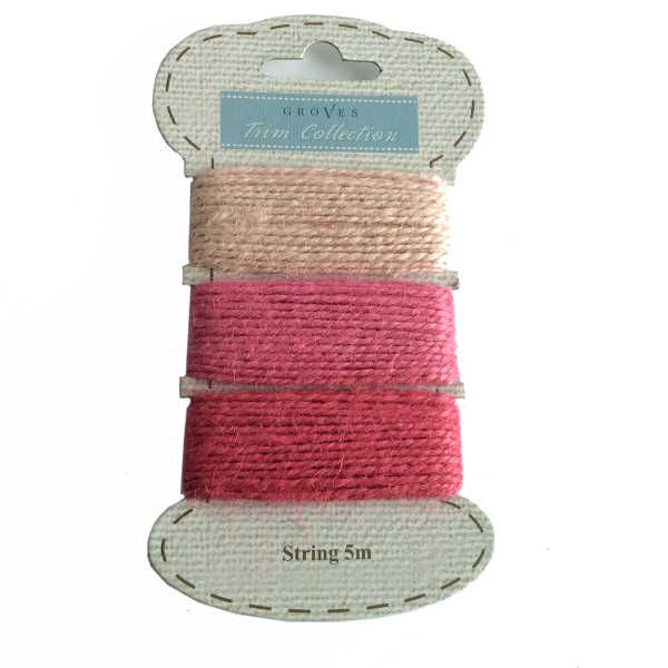 Jute String - Shades of Pink